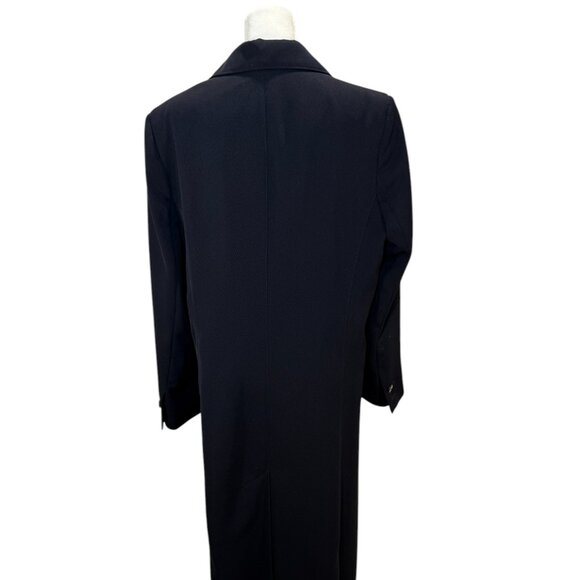 Utex Design Navy Blue Classic Single-Breasted Trench Coat, Size 8 - Picture 9 of 9